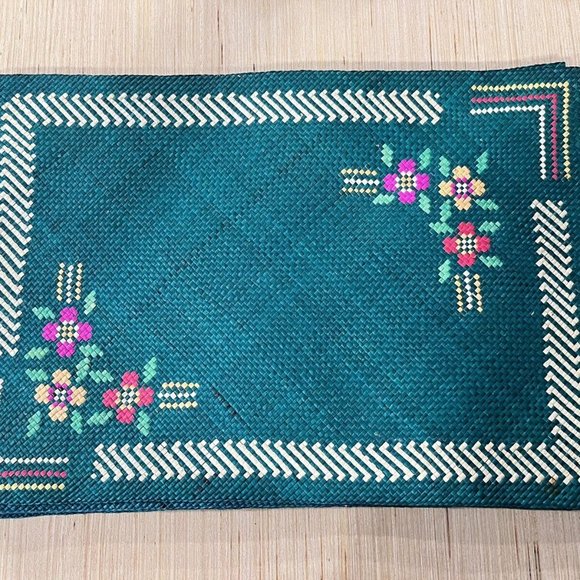 Floral Straw Table Matts 12 Total - Picture 2 of 4